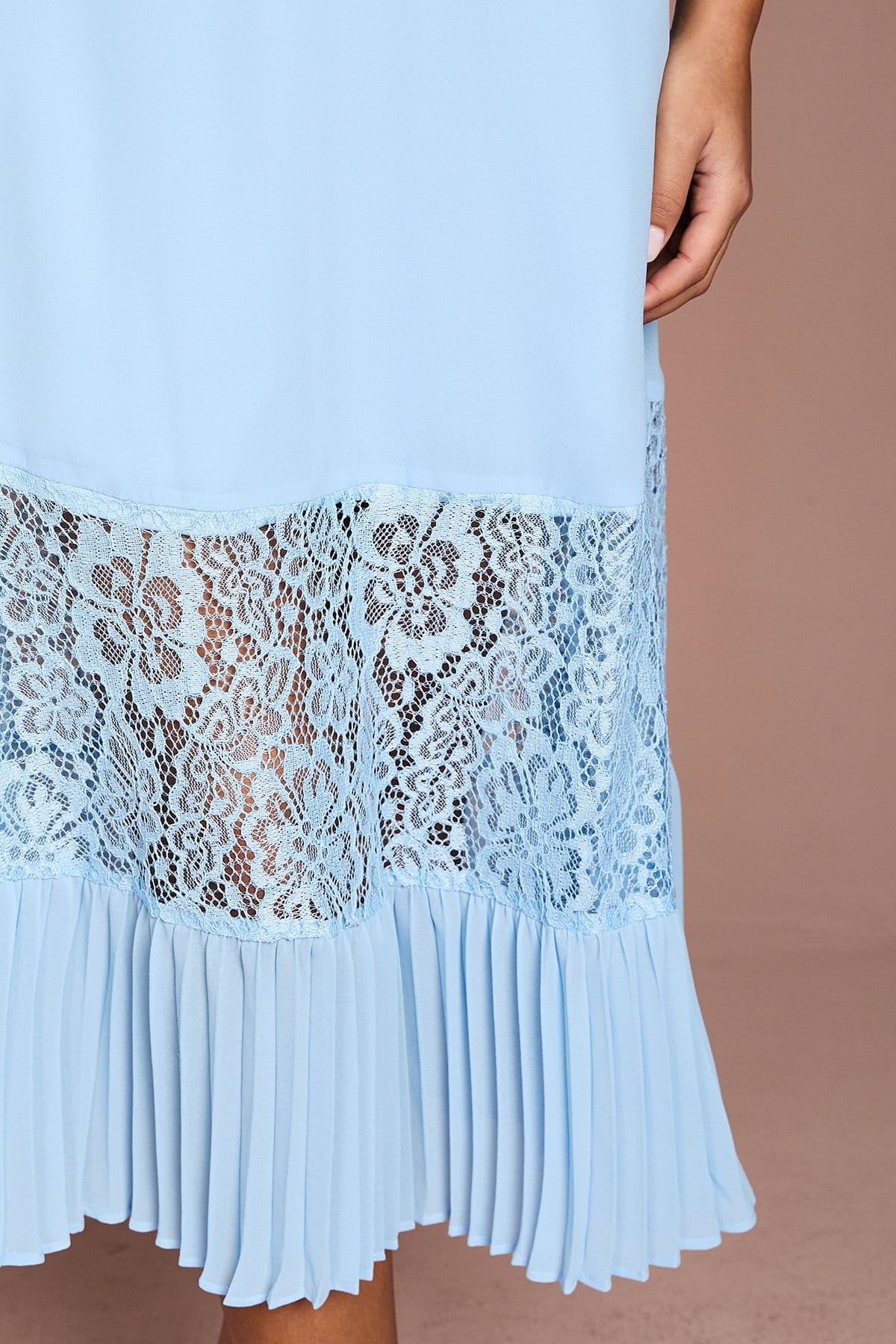 Coast Coast Women's Lace Insert Midi Dress in Pale Blue - 4