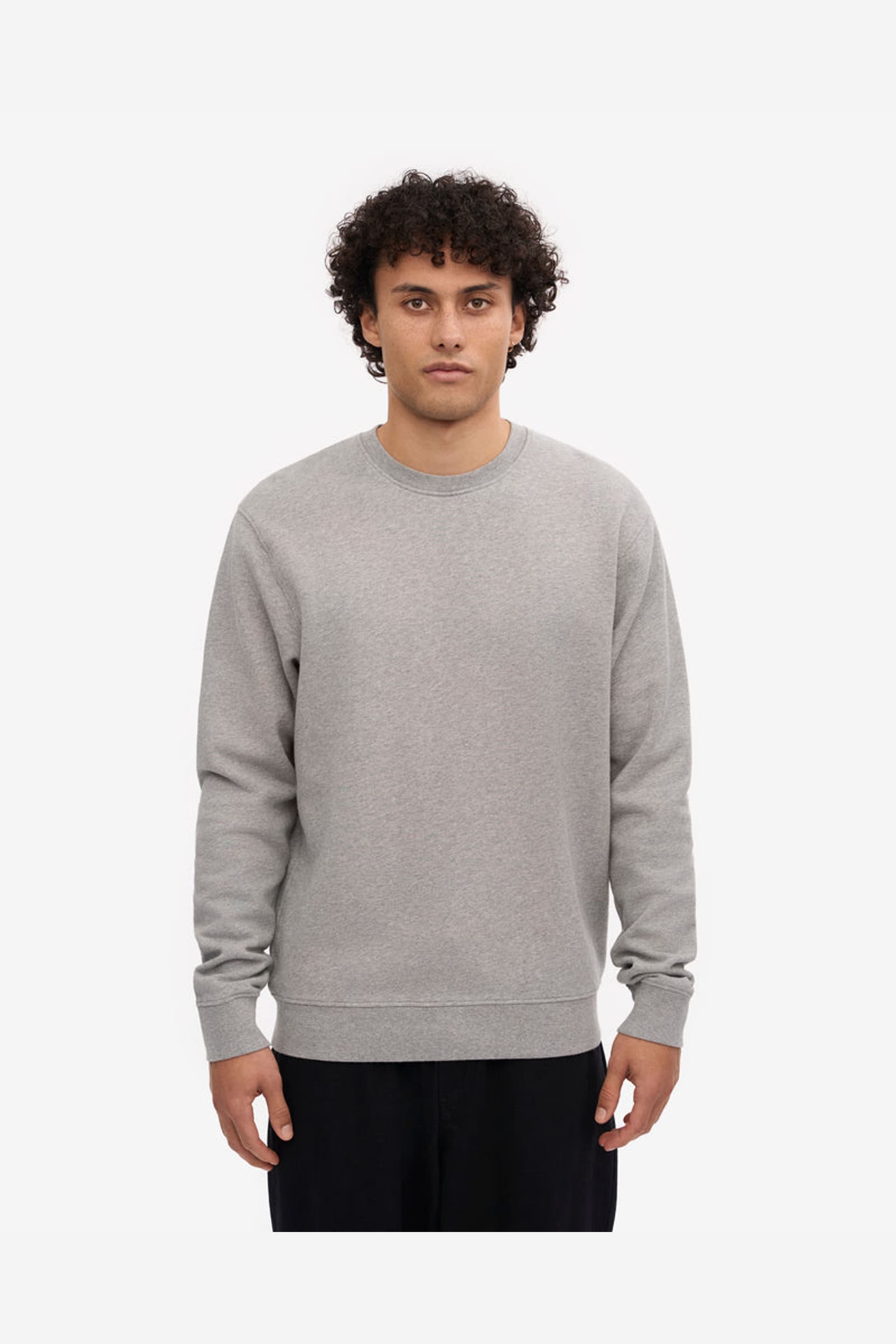 Colourful Standard Colourful Standard Men's Classic Style Long Sleeve Crew Neck Sweatshirt in Grey