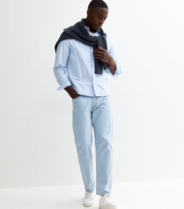 jack & jones Men's Light Blue Straight Leg Jeans Jack & Jones New Look - 3