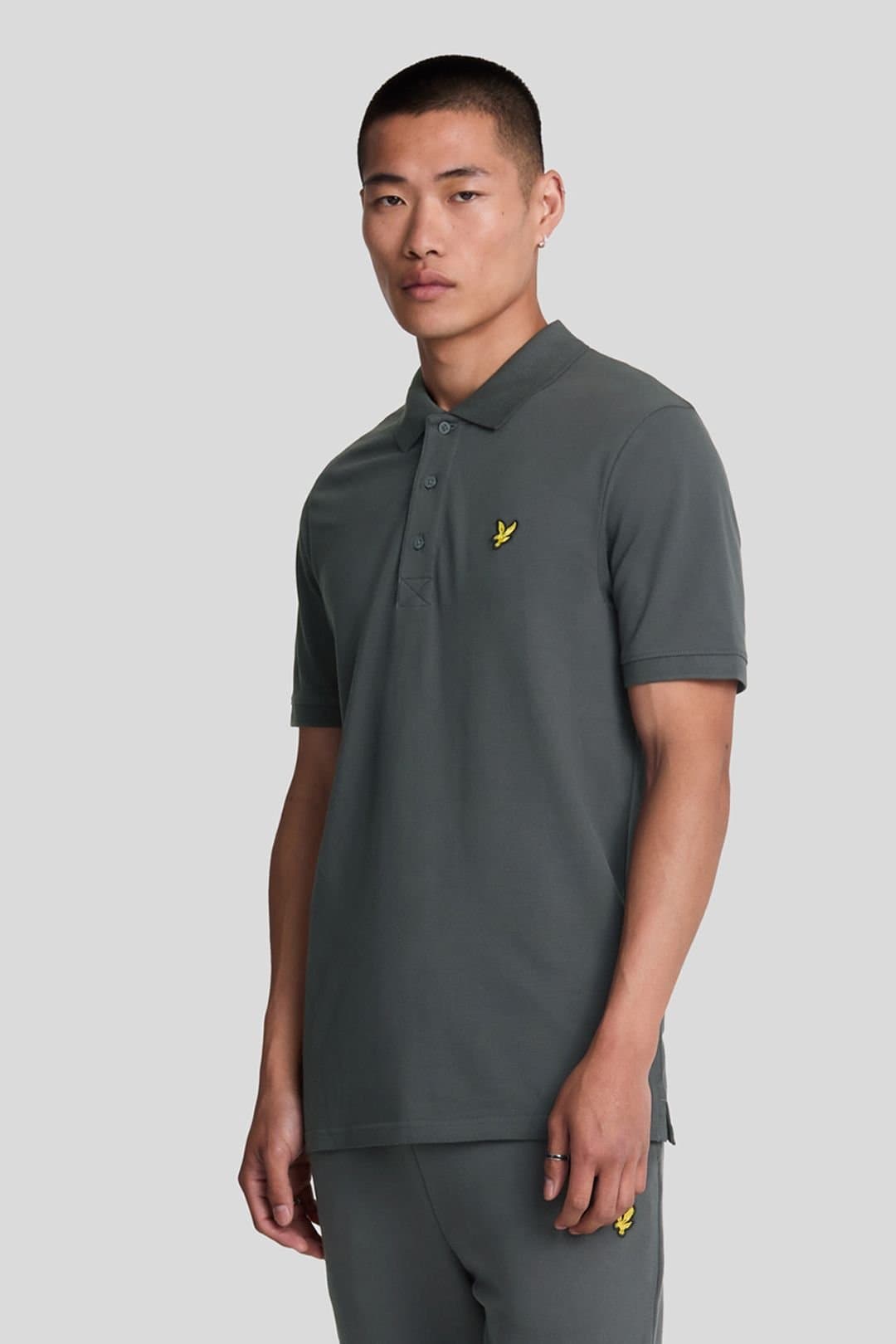 Lyle & Scott Lyle & Scott Men's Plain Polo Shirt Gunmetal in Gun Metal