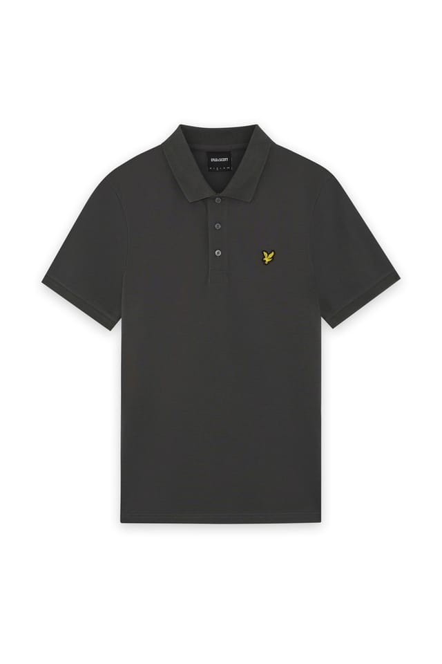 Lyle & Scott Lyle & Scott Men's Plain Polo Shirt Gunmetal in Gun Metal - 2