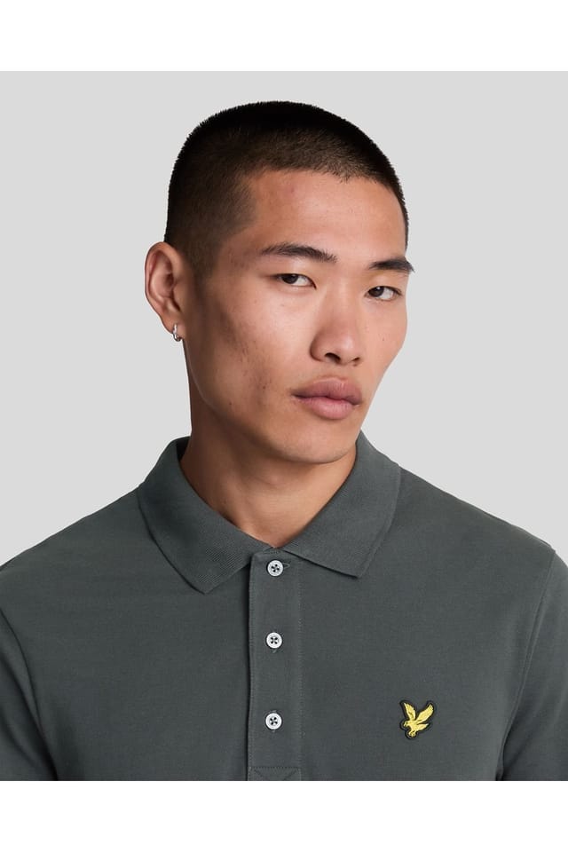 Lyle & Scott Lyle & Scott Men's Plain Polo Shirt Gunmetal in Gun Metal - 3