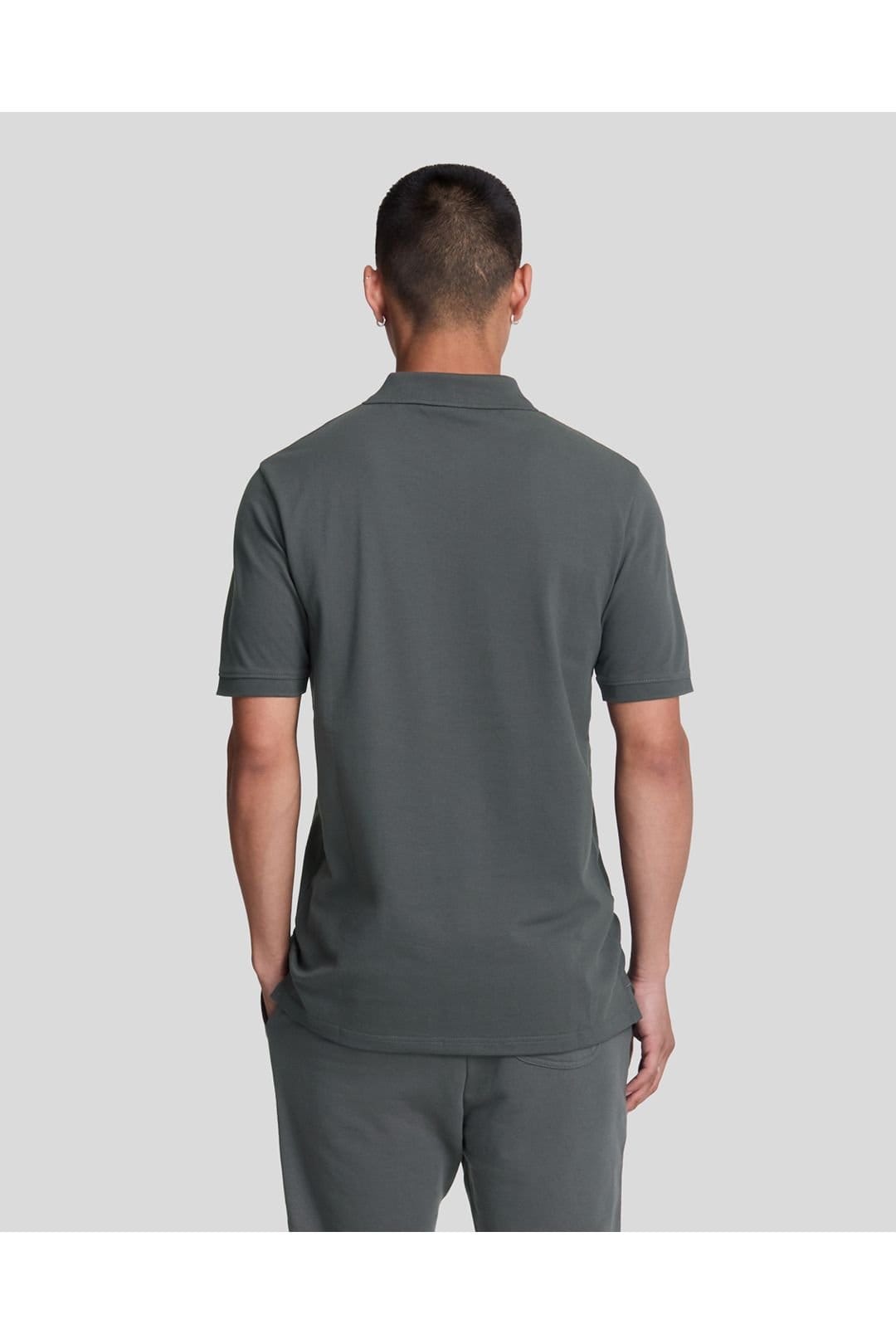 Lyle & Scott Lyle & Scott Men's Plain Polo Shirt Gunmetal in Gun Metal - 4