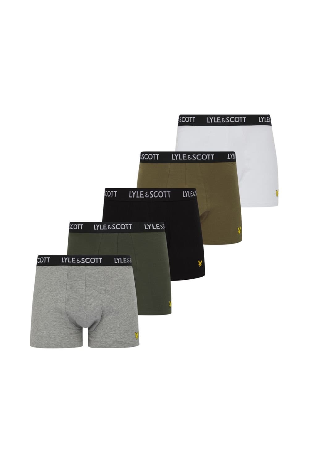 Lyle & Scott Lyle & Scott Men's Miller 5 Pack Underwear Black/Capers/Bright White/Grey Marl/Climbing Ivy