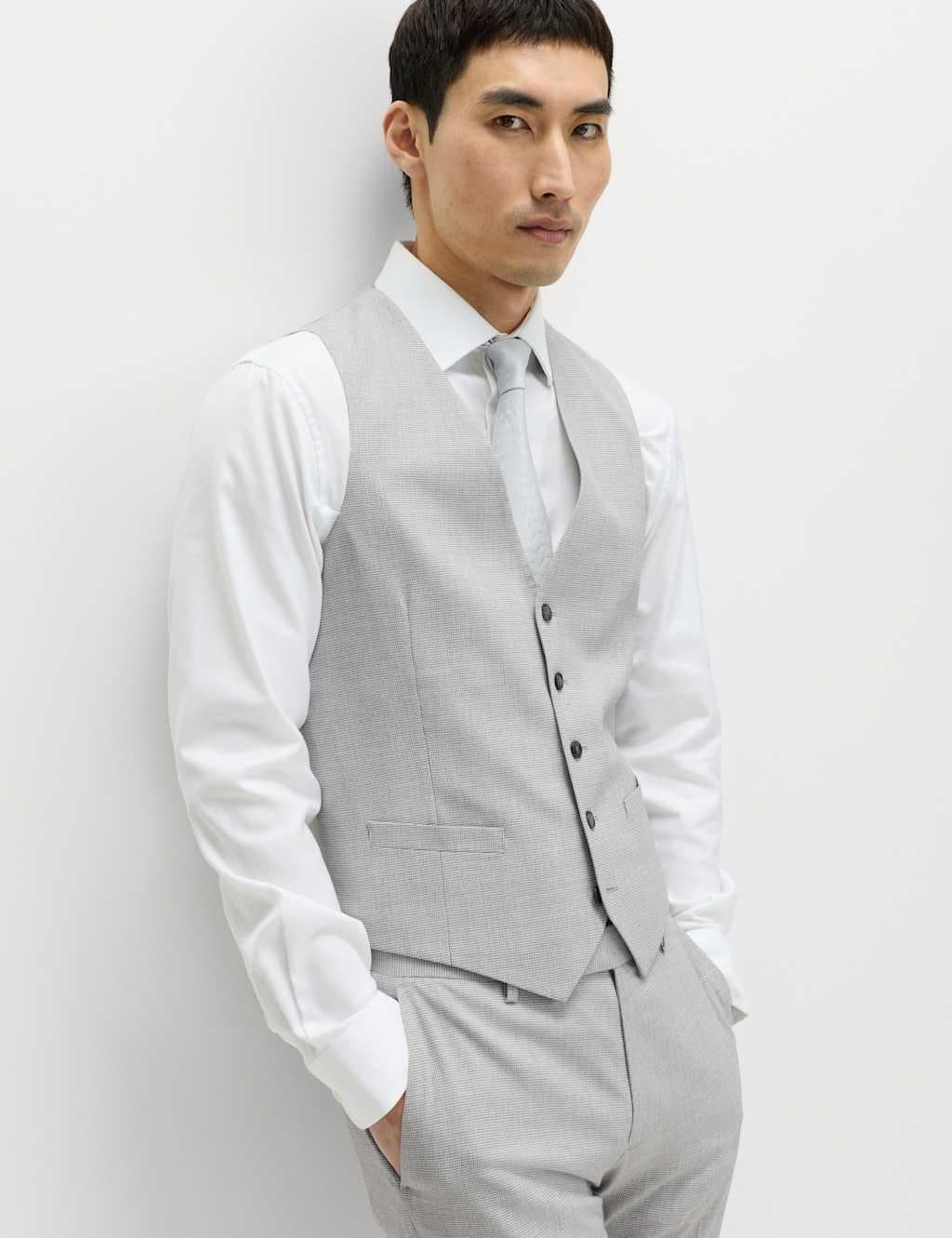Marks & Spencer M&S Stretch Waistcoat Light Grey