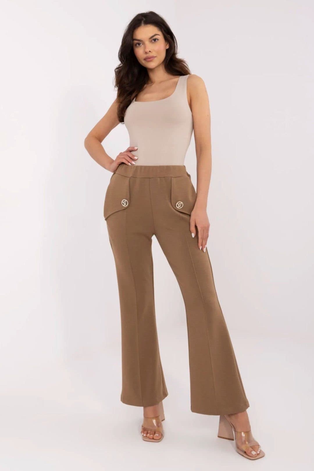 Love Lace Love Lace Brown Bell Hem Tracksuit Trousers
