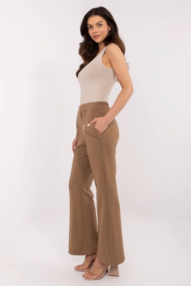 Love Lace Love Lace Women's Bell Hem Tracksuit Trousers in Brown - 2