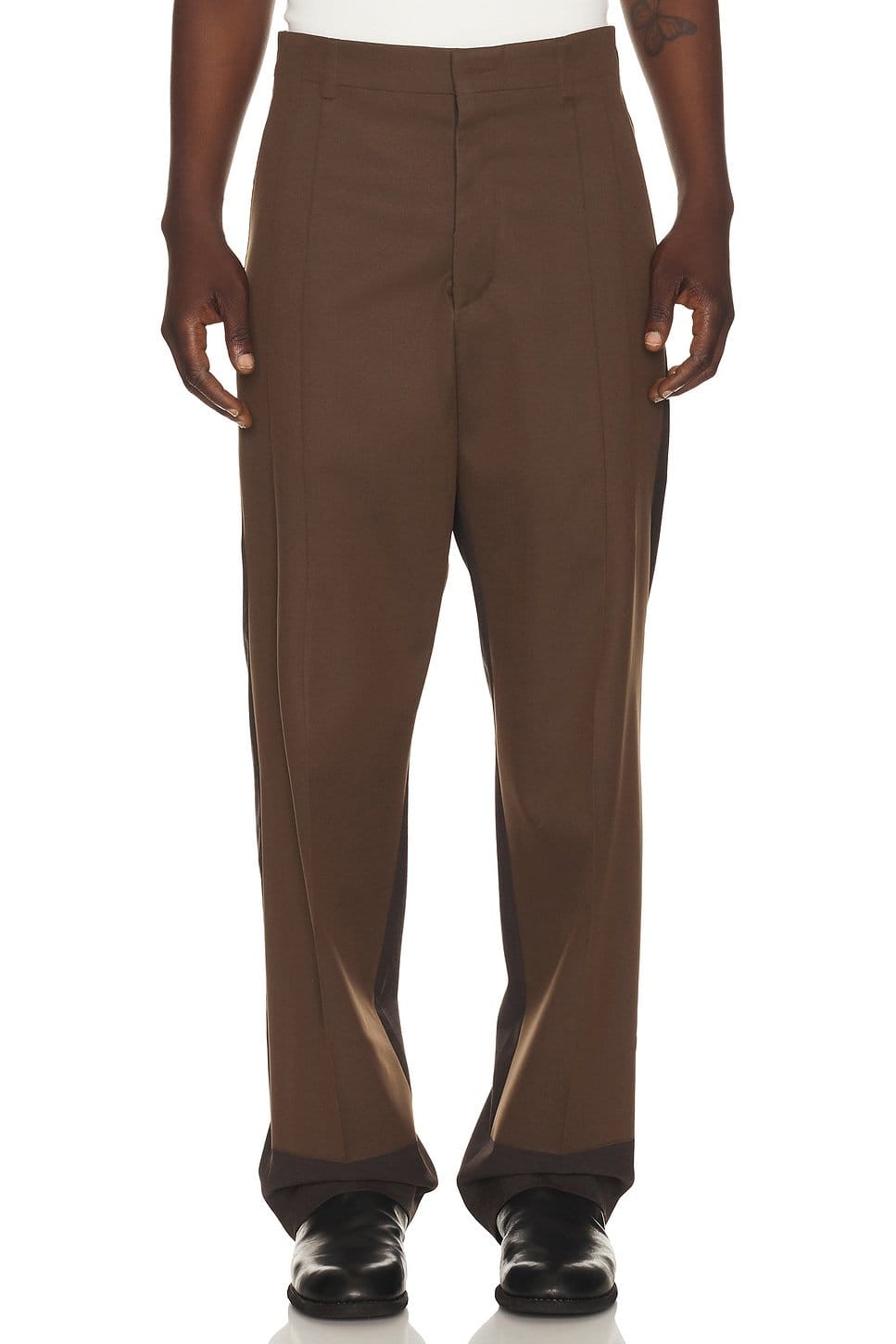 Revolve Deep Brown Tailored Trousers