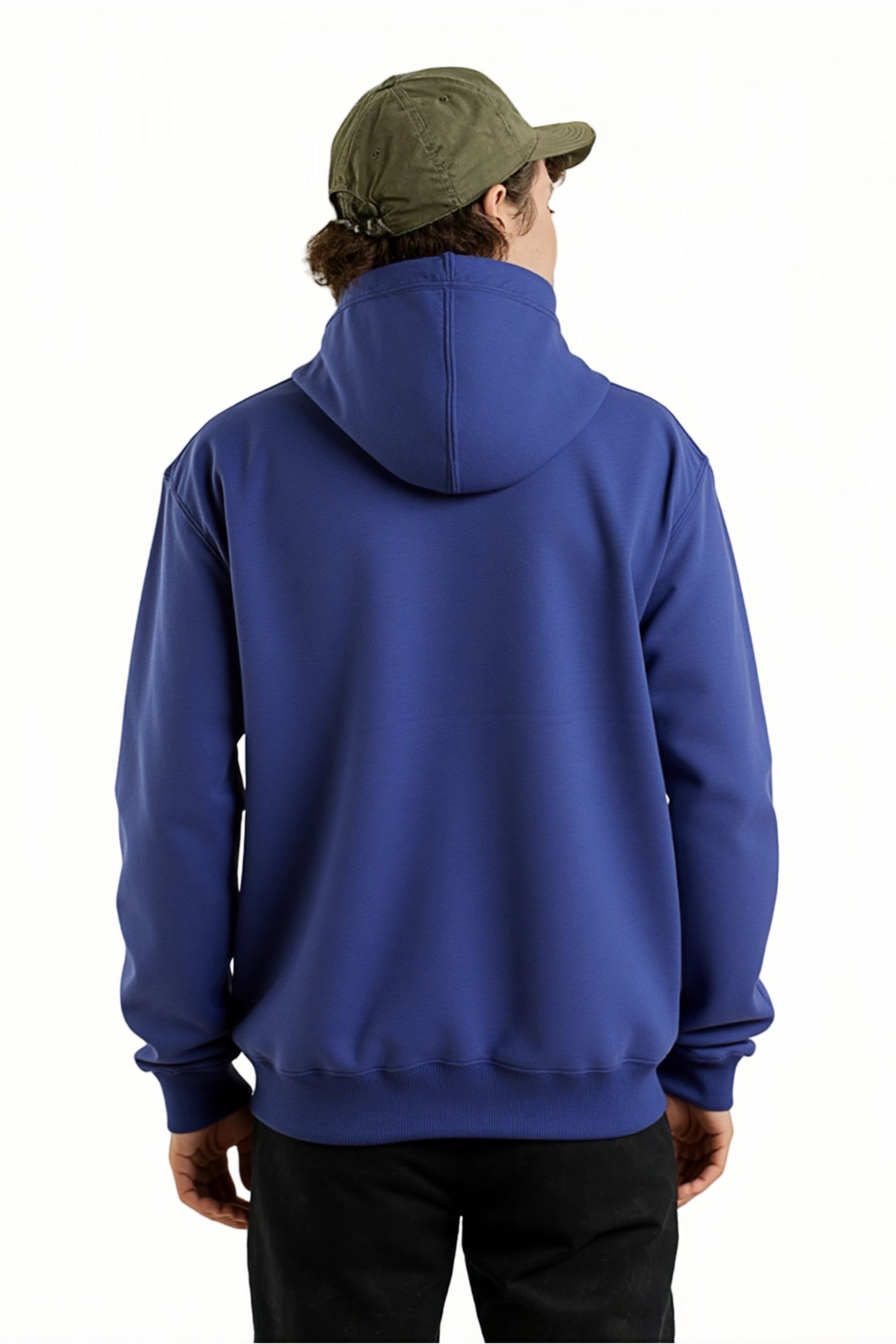 SweetLook SweetLook Men's Plain Full Zip Up Polyester Hoodies for Men Uk in Navy - 2
