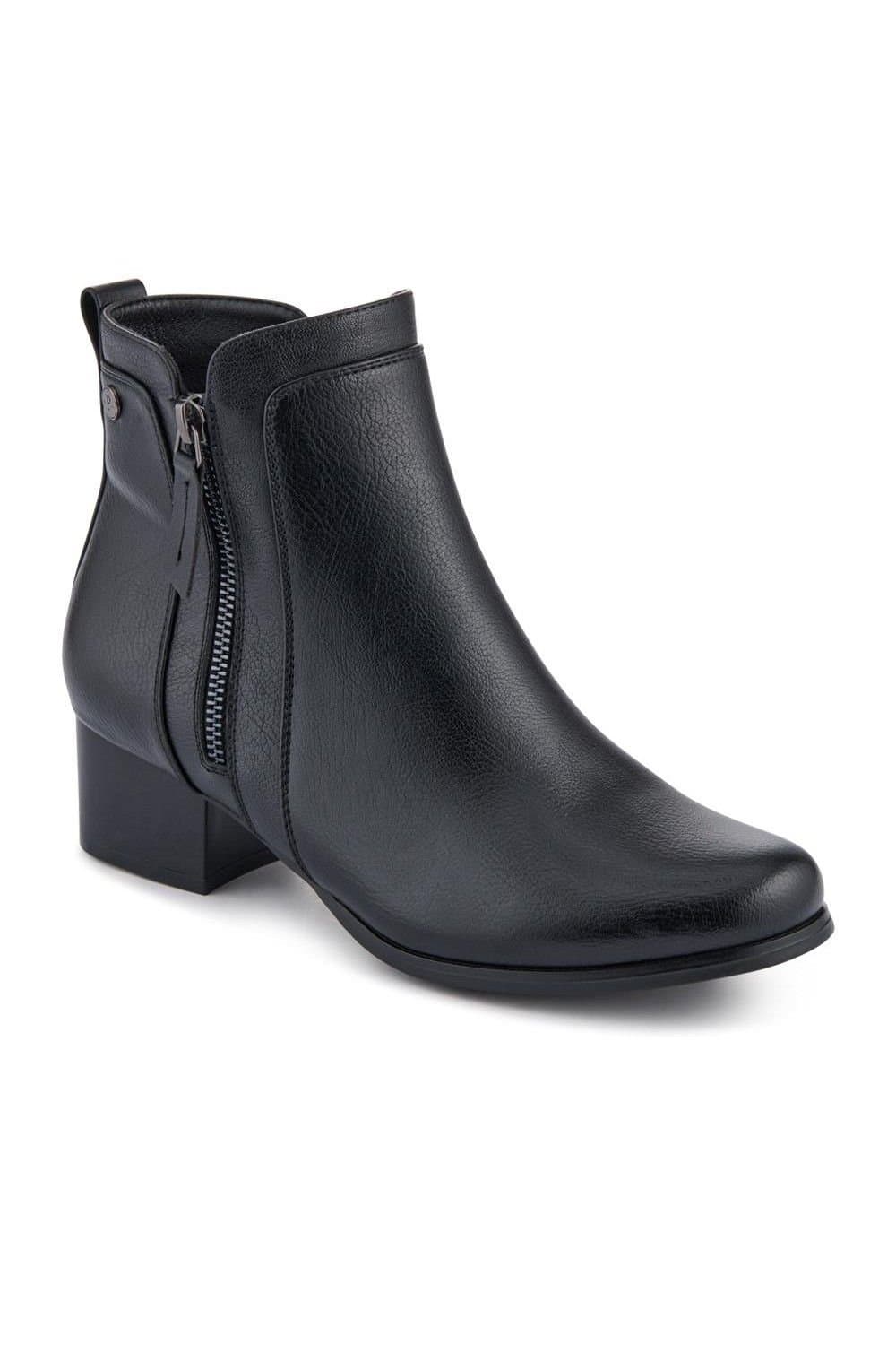 Pavers Pavers Women's Smart Zip-Fastening Boots in Black