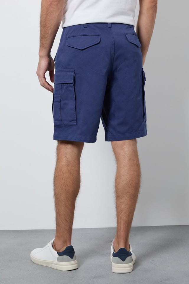 Maine Maine Men's Mid Blue Twill Cargo Short - 3