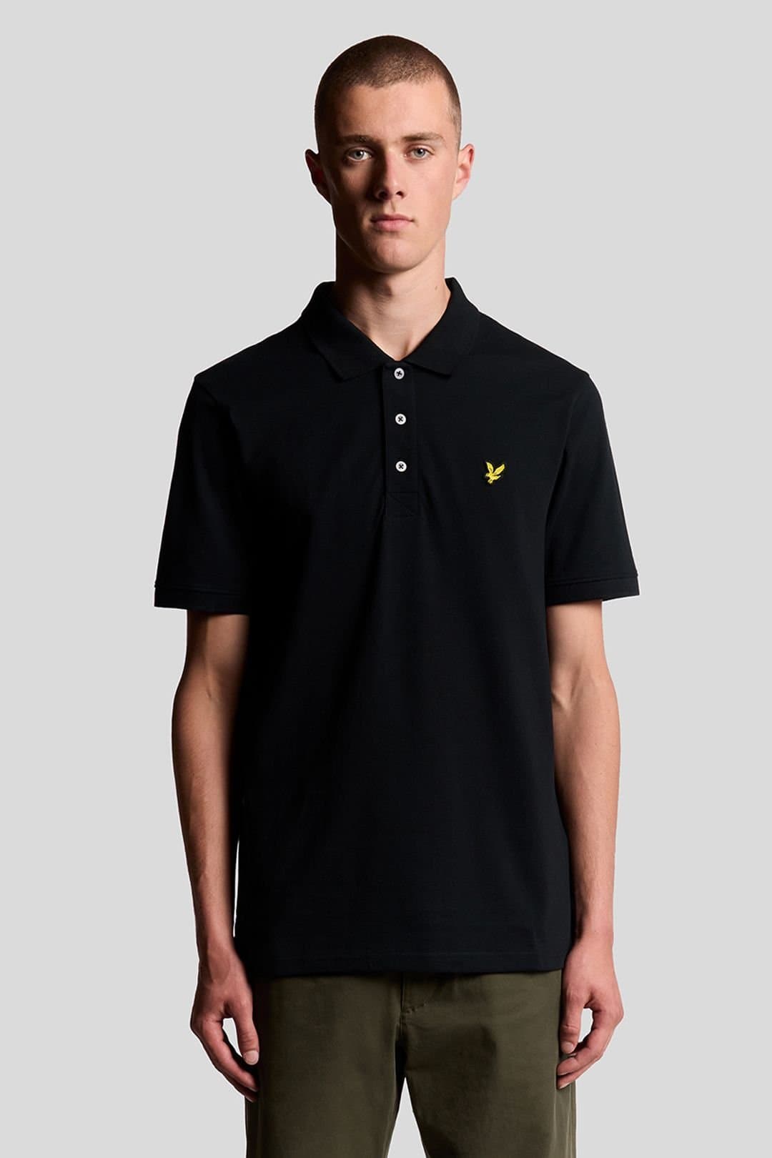 Lyle & Scott Lyle & Scott Men's Plain Polo Shirt Jet Black