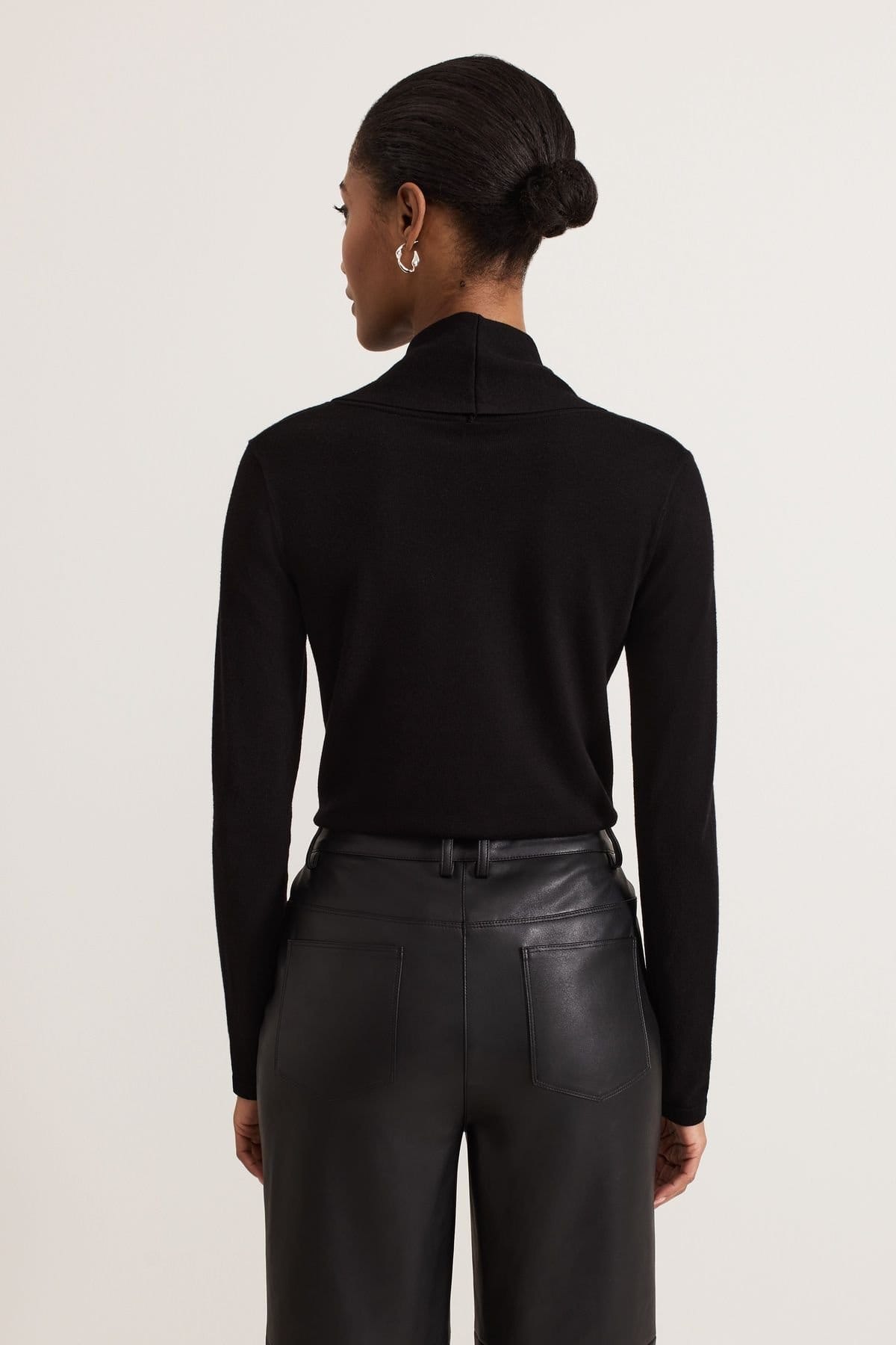 Phase Eight Phase Eight Women's Lottie Cowl Neck Jumper in True Black - 4