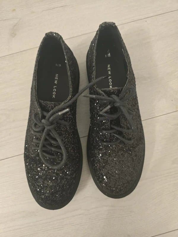 New Look Black sequin shoes