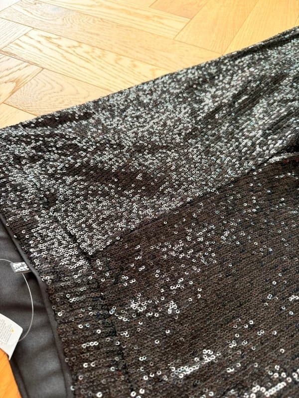 ASOS Design Black Sequin Flared Trousers
