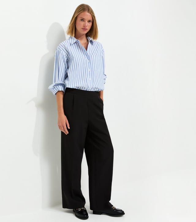New Look Women's Black Pull On Wide Leg Trousers New Look - 3