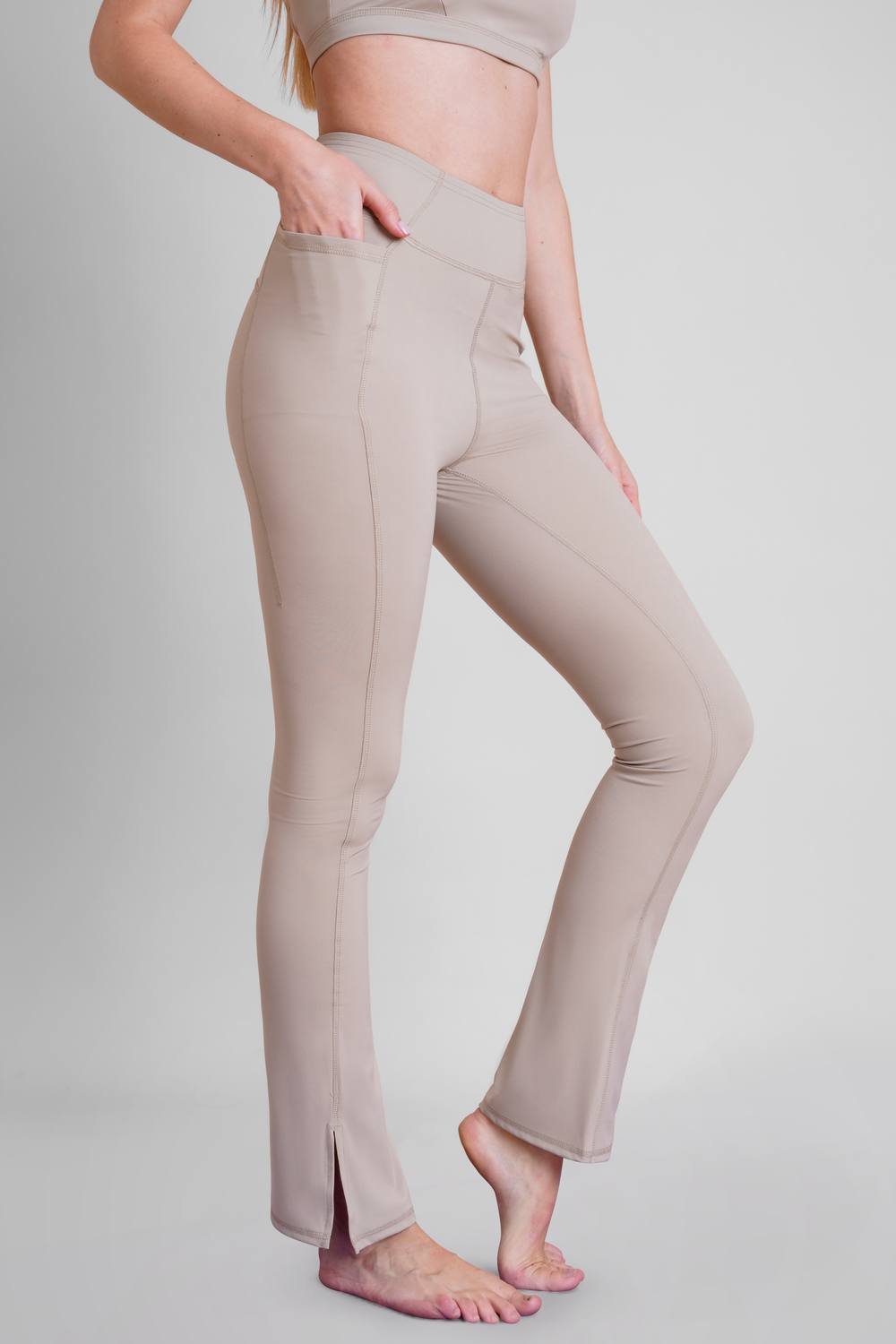 Enorsia Enorsia Women's High Waisted Legging in Nude - 2