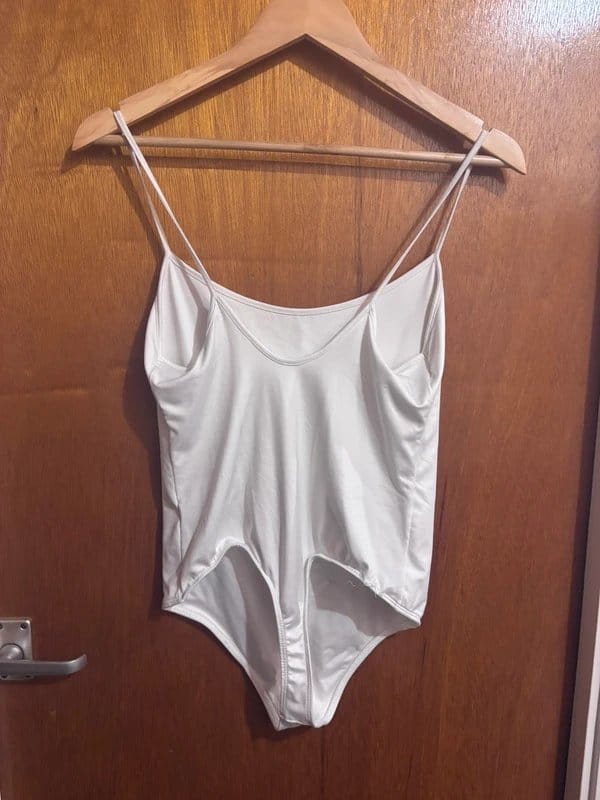 Bershka White thong bodysuit - 1