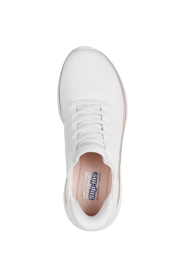 Skechers Skechers Women's BOBS Sport Squad Chaos Shoe in White - 3