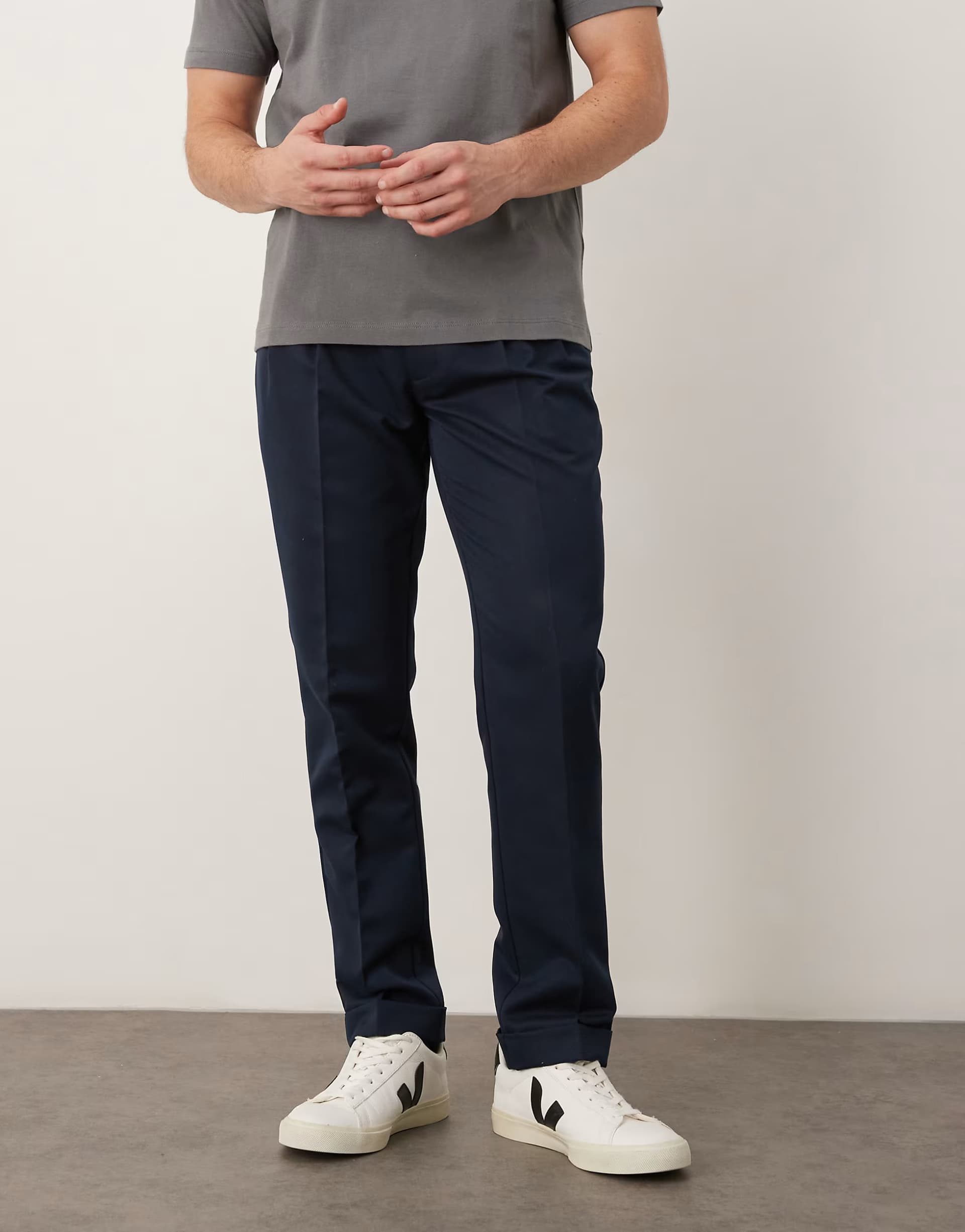 ASOS ASOS DESIGN smart slim trousers in navy