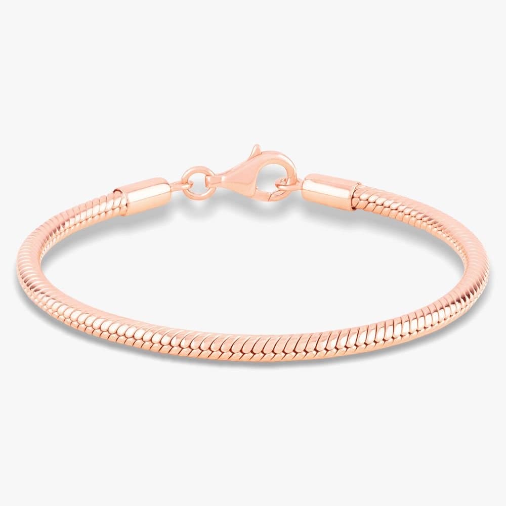 Rosa Lea Rosa Lea Rose Gold Snake Chain Charm Bracelet