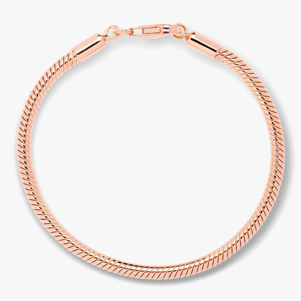 Rosa Lea Rosa Lea Women's Snake Chain Charm Bracelet AM-2THB013506 in Rose Gold - 2