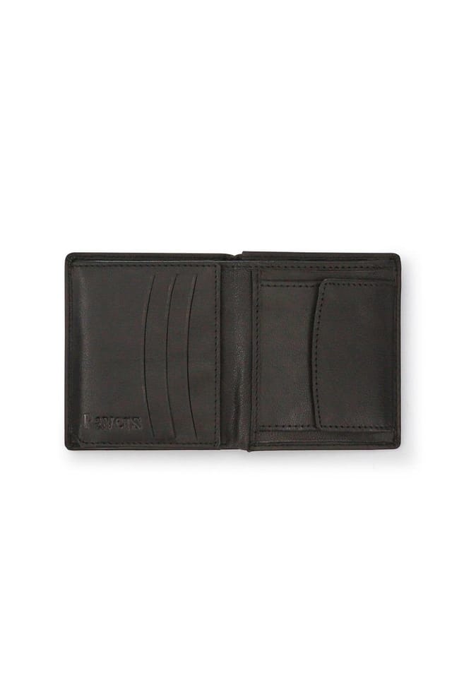Pavers Pavers Men's Dual-Folding Leather Wallet in Black - 2
