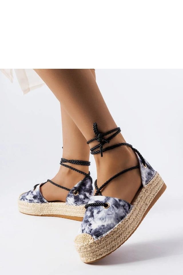 Love Lace Love Lace Women's Unique Platform Espadrilles with Laced Closure for Summer in Black - 2
