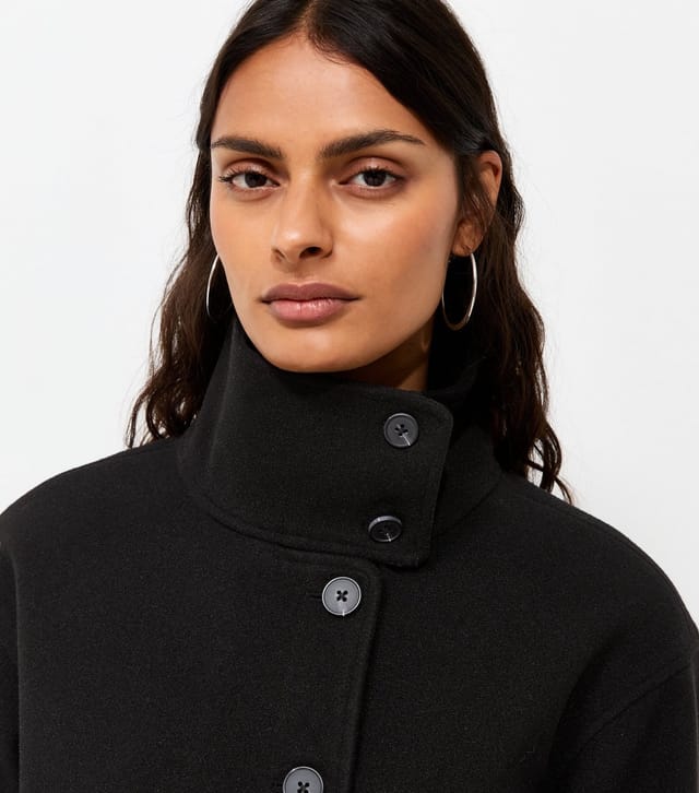 New Look Women's Black Woven Funnel Neck Jacket New Look - 3