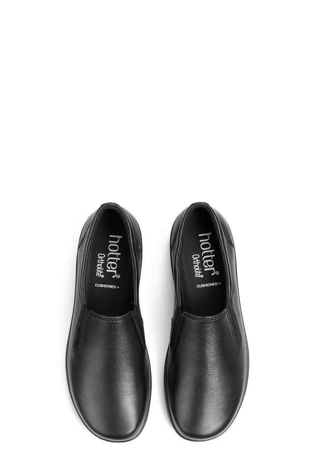Hotter Hotter Women's Extra Wide 'Glove II' Slip On Shoes in Black - 3