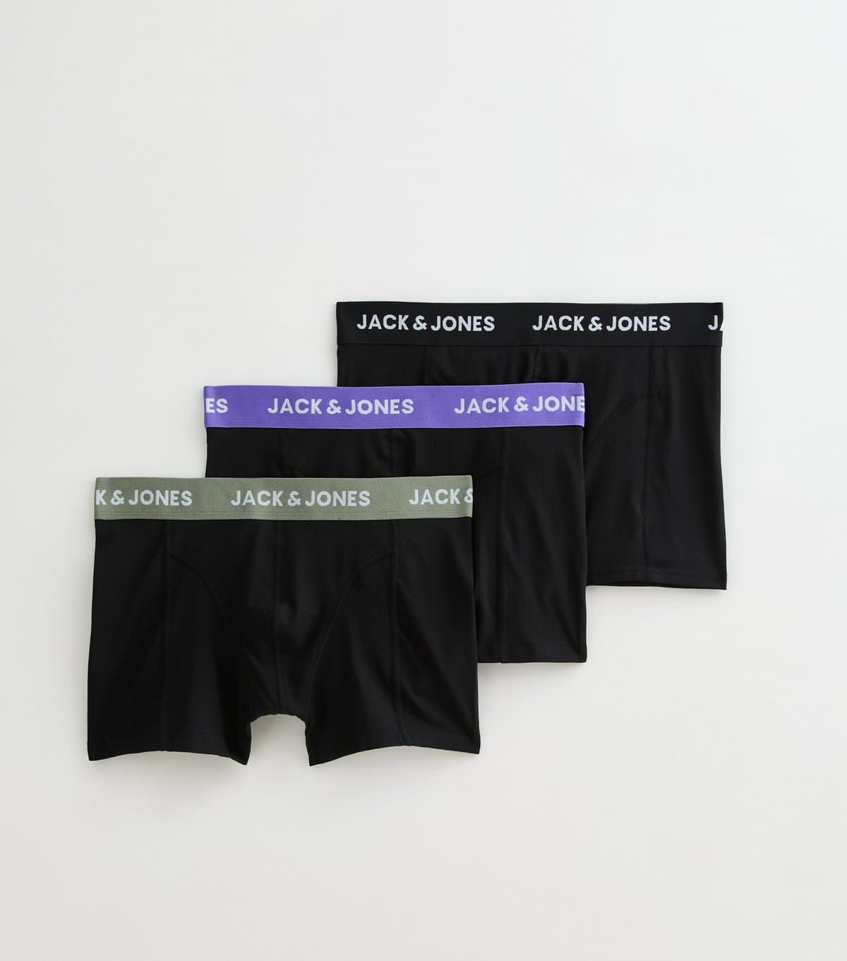 jack & jones Men's Black Pack of 3 Jersey Boxers Jack & Jones New Look