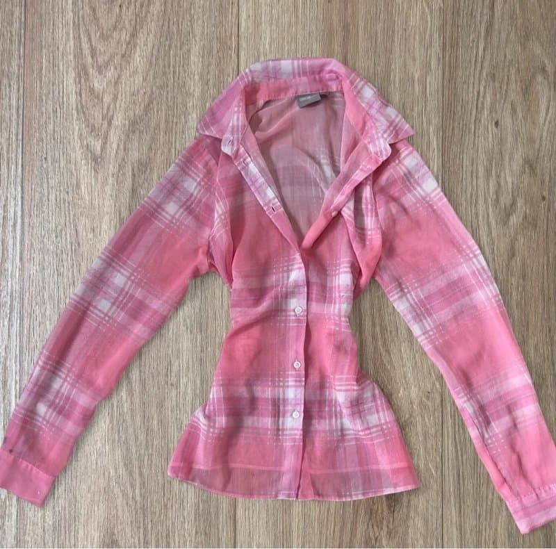 ASOS ASOS Pink plaid button up