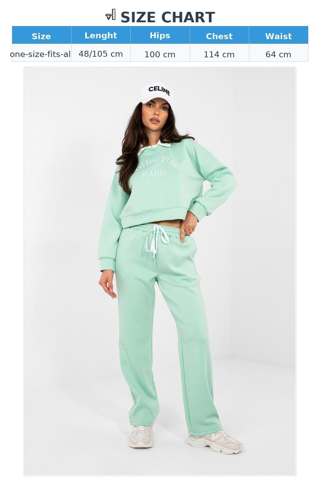 Love Lace Love Lace Women's Modern Embroidered Hoodie & Jogger Set in Green - 4