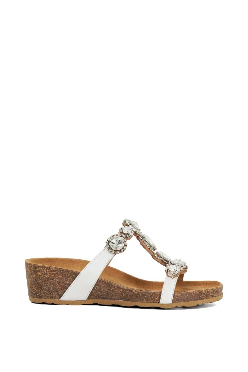 Dune London Dune London Women's 'Kristan' Leather Sandals in White