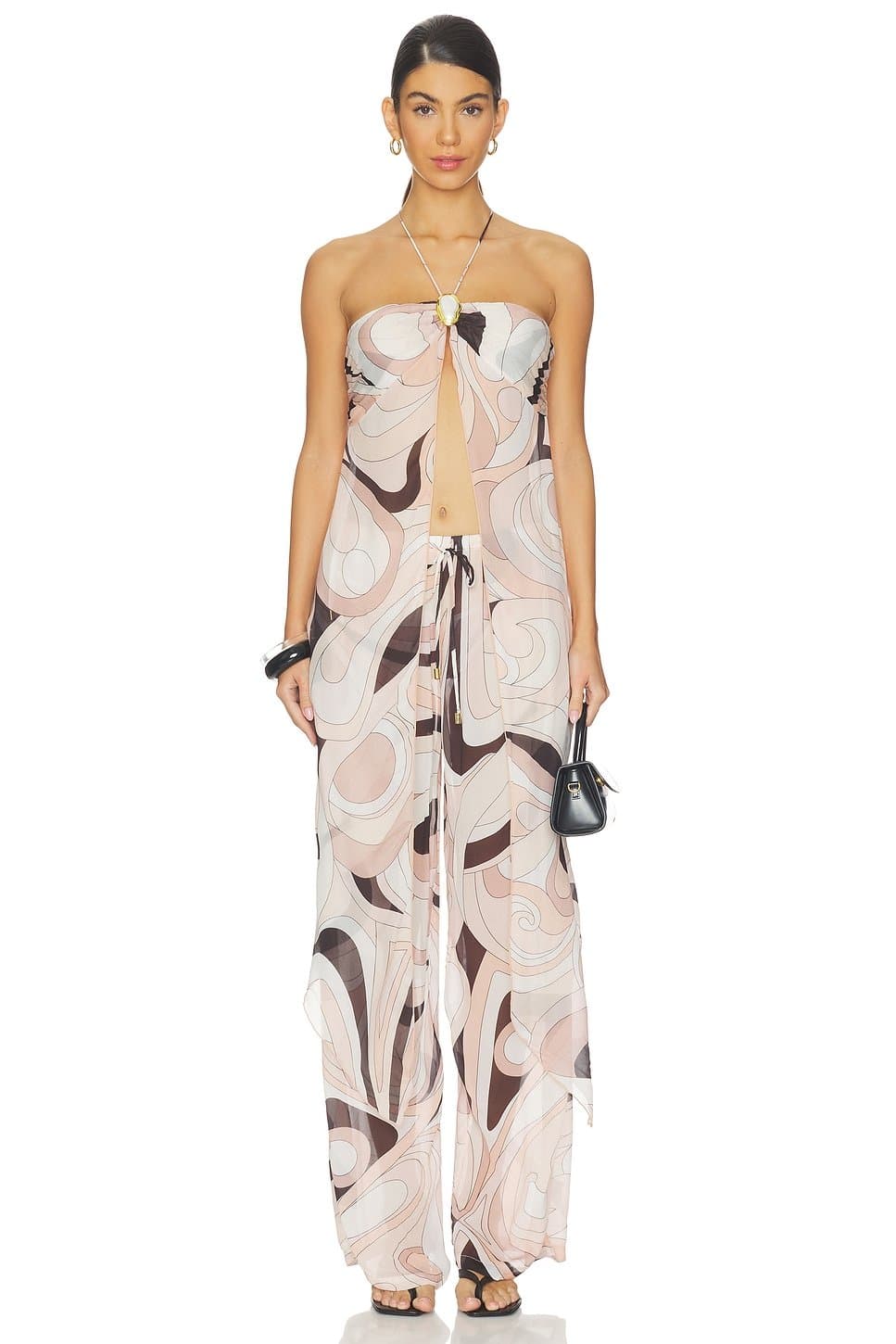revolve Coral Moonstone Drape Top