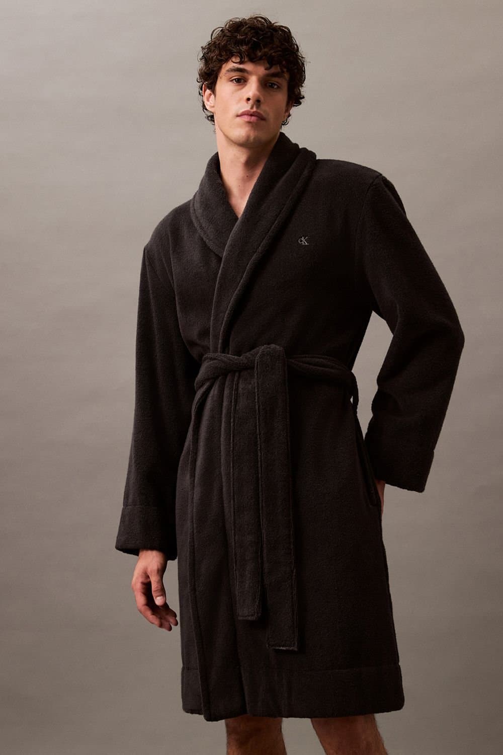 Calvin Klein Calvin Klein Men's Terry Robe Black