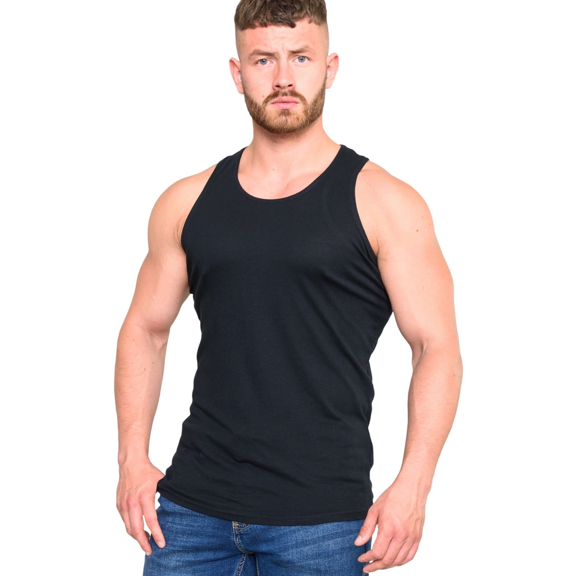 Duke Clothing Duke Clothing Men's D555 Fabio Tank Top in Black - 3