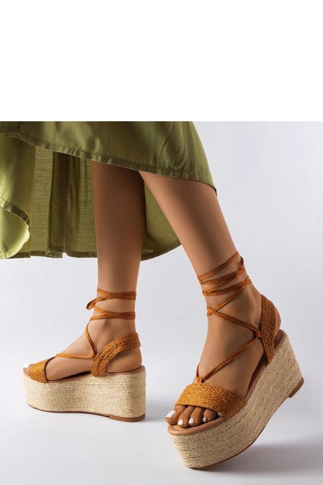 Love Lace Love Lace Women's Suede Espadrilles on Silvetta Platform with Laces in Brown - 2