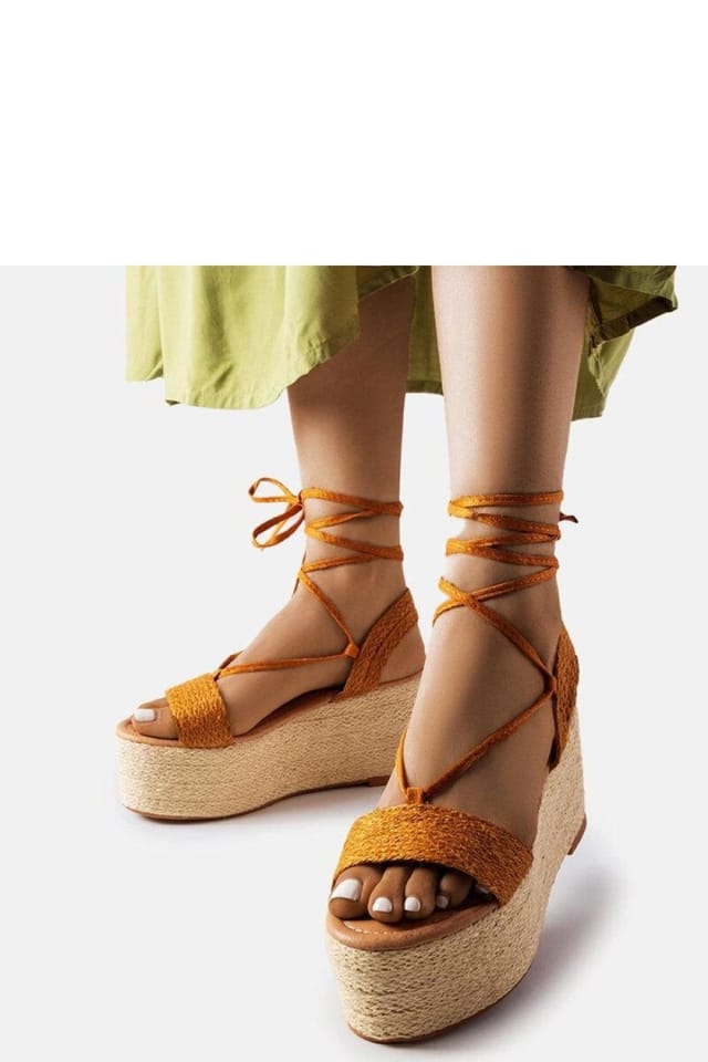 Love Lace Love Lace Women's Suede Espadrilles on Silvetta Platform with Laces in Brown - 3