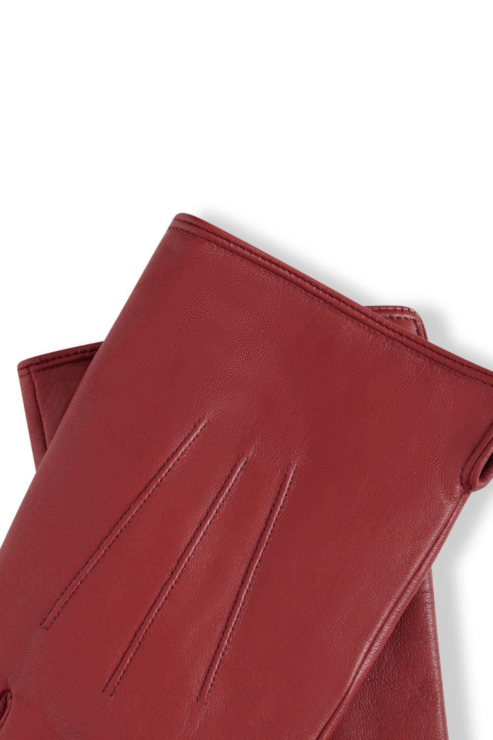 Barneys Originals Barneys Originals Women's Gift Boxed Red Leather Gloves - 2