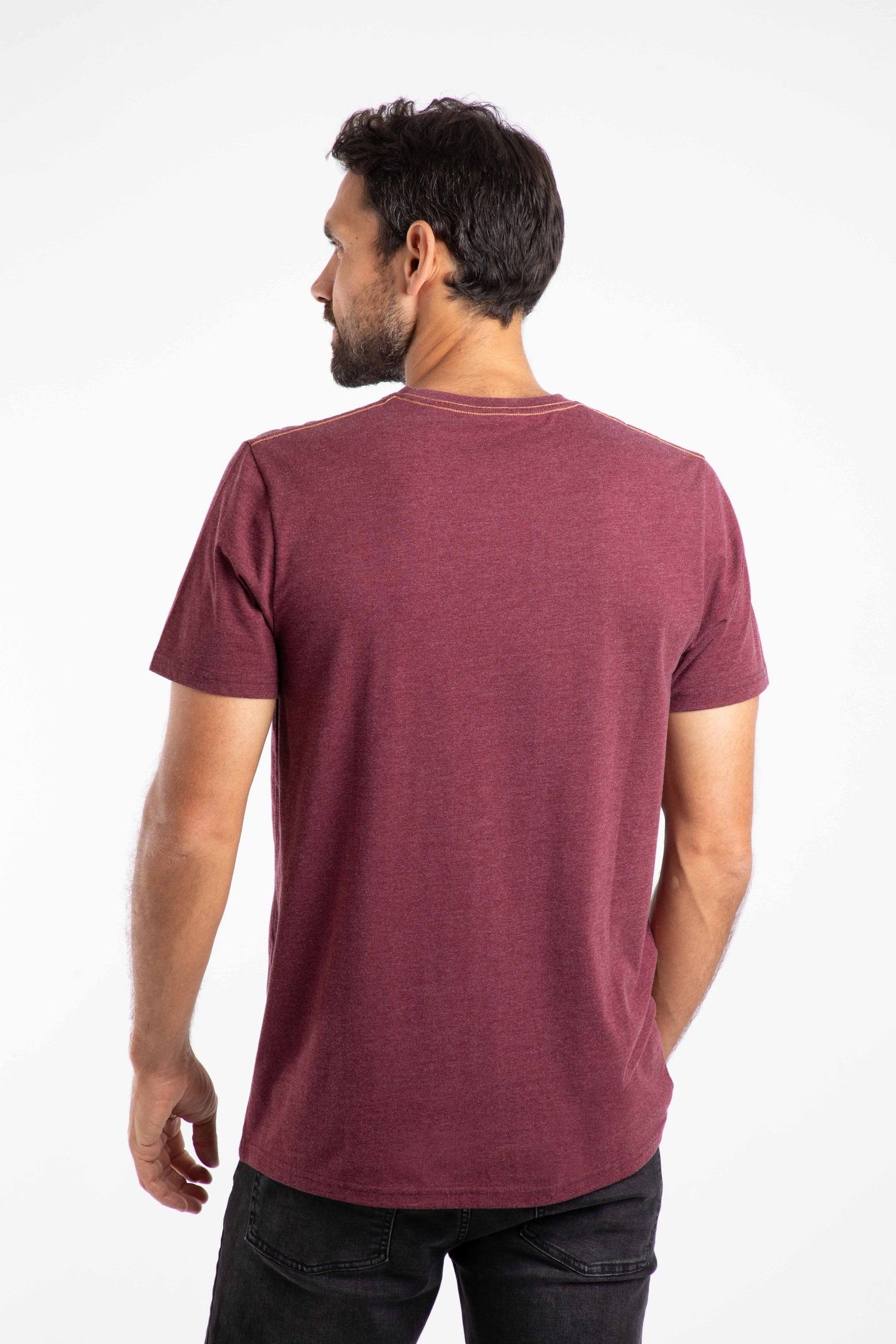 Weird Fish Weird Fish Men's Explorer Front Print Graphic T-Shirt in Aubergine - 3