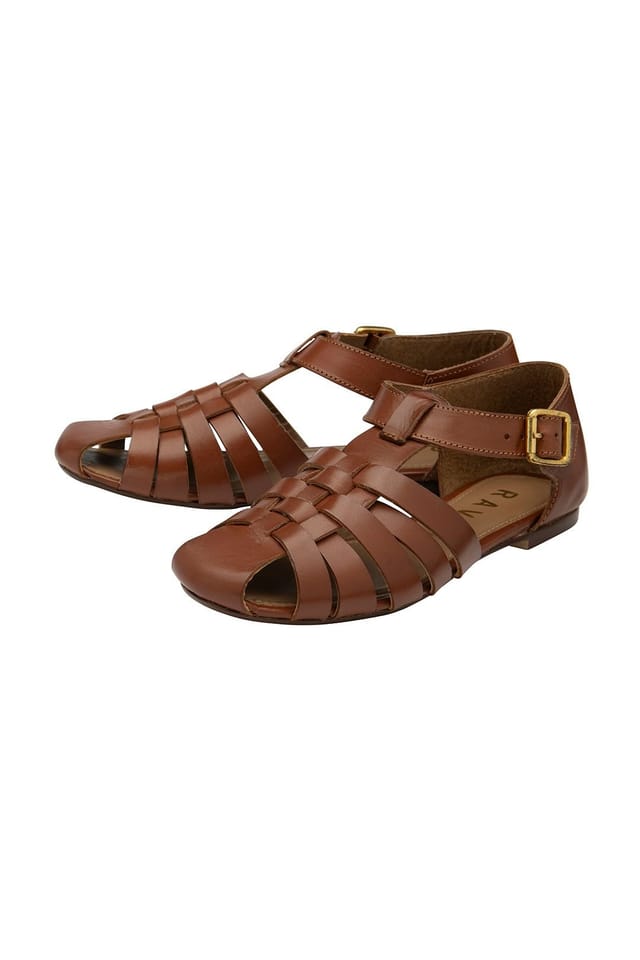 Ravel Ravel Women's 'Galston' Leather Flat Sandals in Tan - 2
