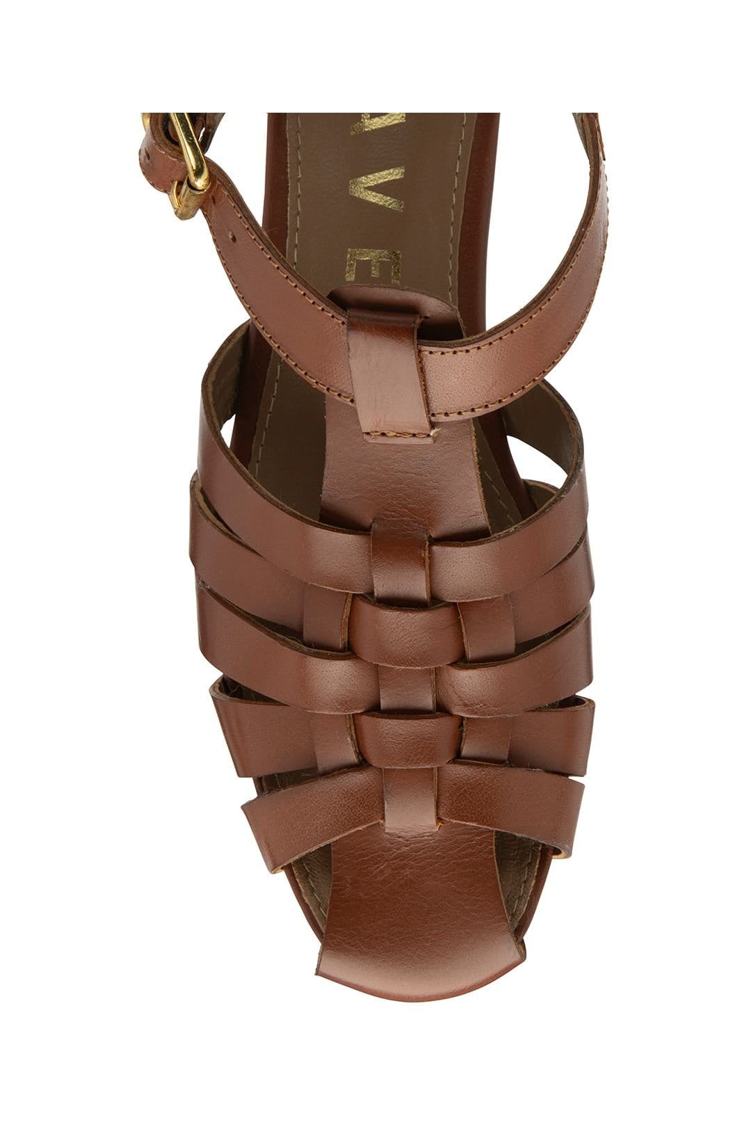 Ravel Ravel Women's 'Galston' Leather Flat Sandals in Tan - 4