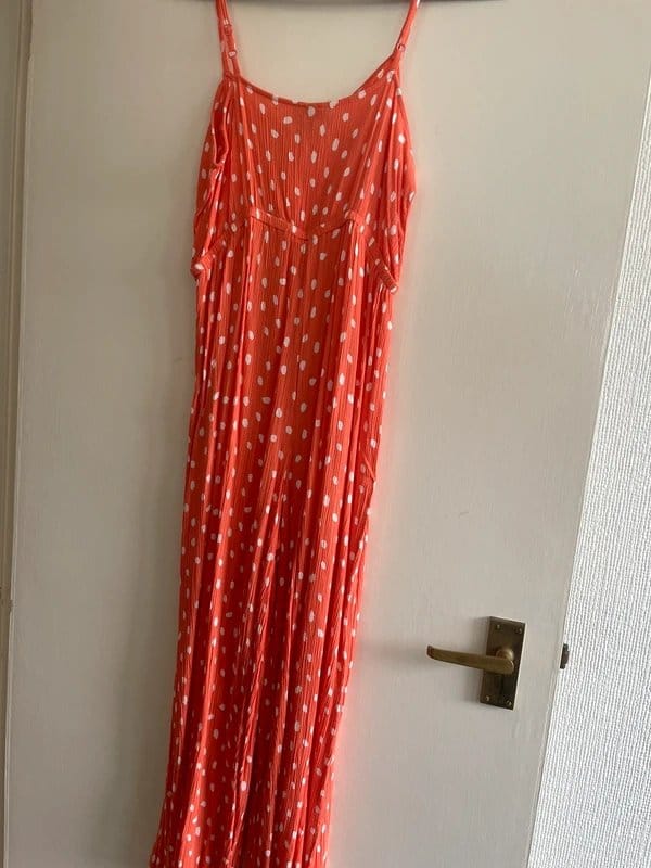 ASOS Orange Polka Dot Jumpsuit