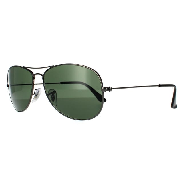 Ray-Ban Ray-Ban Men's Aviator Gunmetal Green Sunglasses in Grey - 2