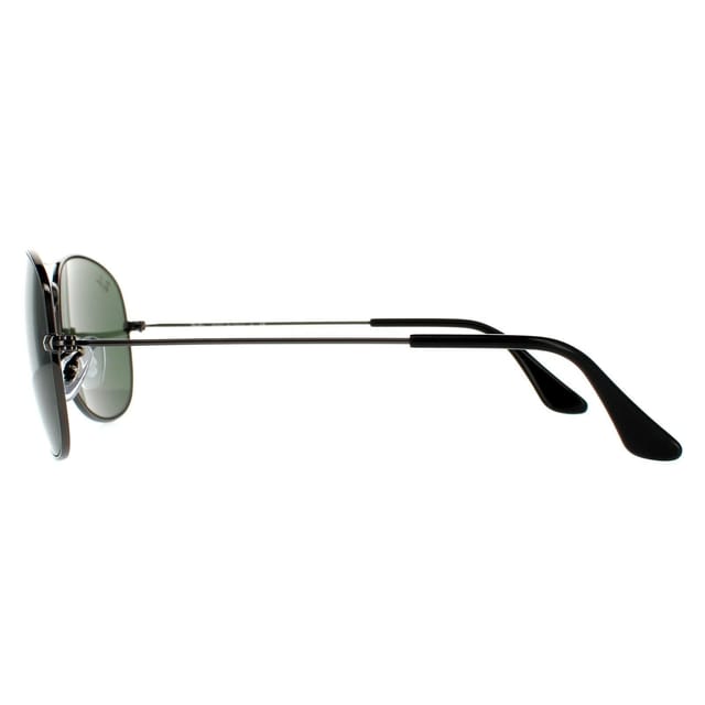 Ray-Ban Ray-Ban Men's Aviator Gunmetal Green Sunglasses in Grey - 3