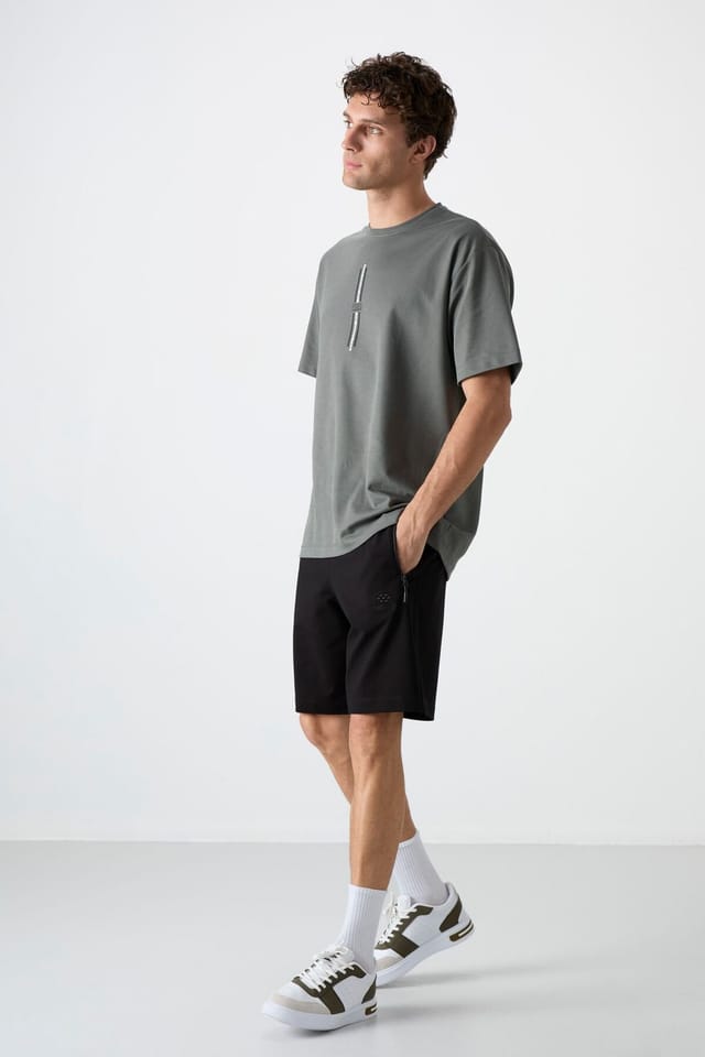 Tommy Life Tommy Life Men's Regular-fit Knit Sweat Shorts in Black - 3