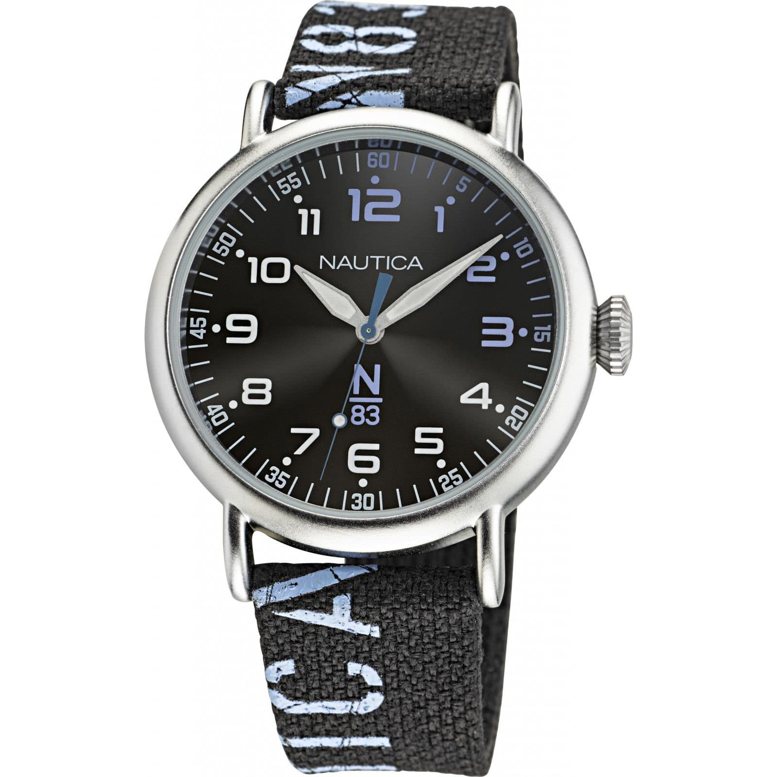 Nautica Nautica Men's NAPLSF015 Loves the Ocean 40mm Quartz Watch in Black