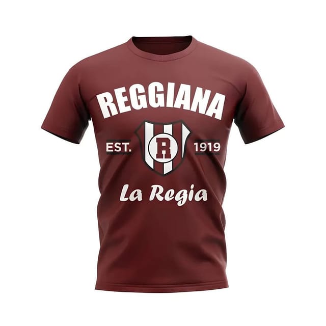 Reggiana Reggiana Men's Personalised Established Football T-Shirt in Maroon - 2