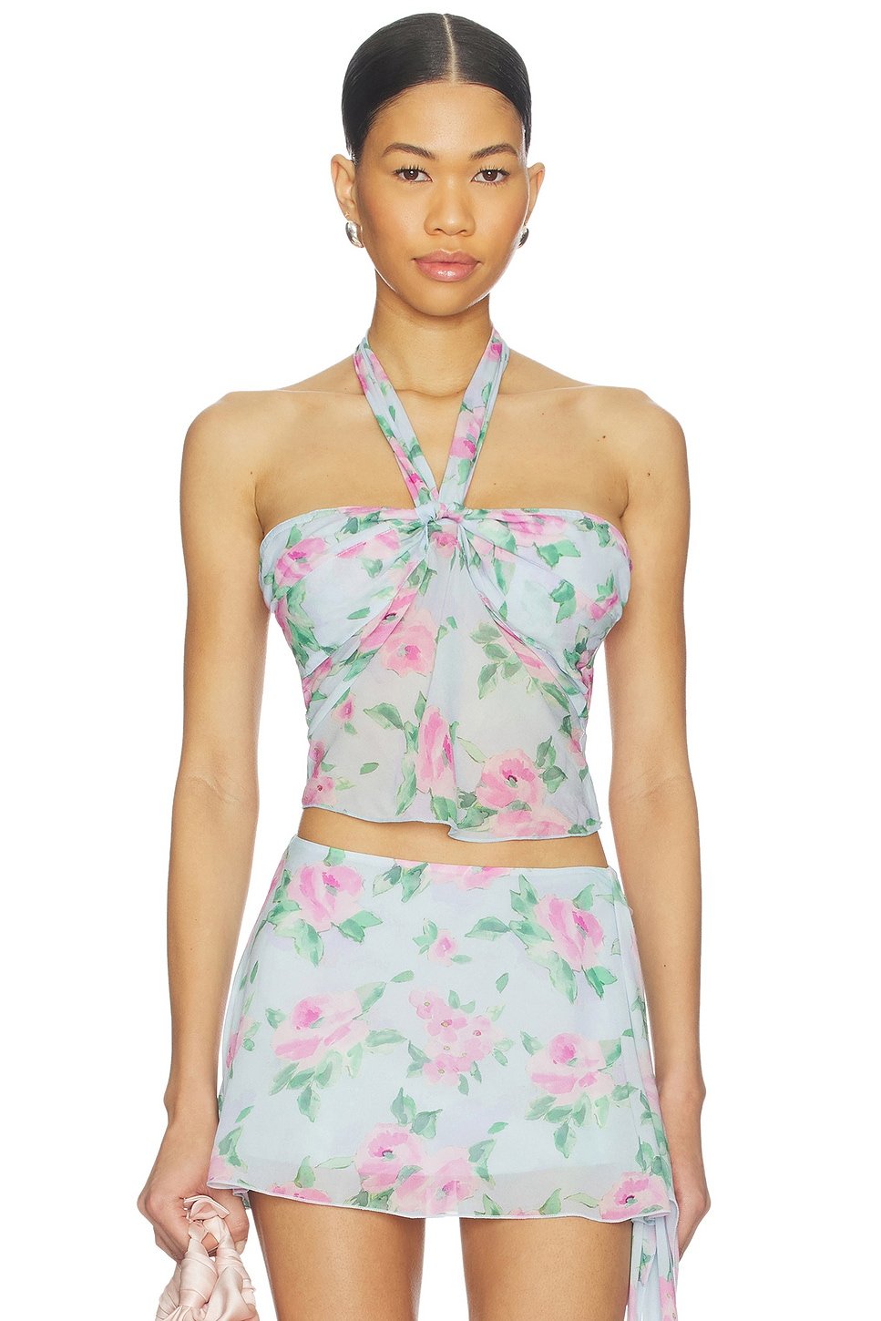 revolve Maribel Chiffon Halter Top - 1